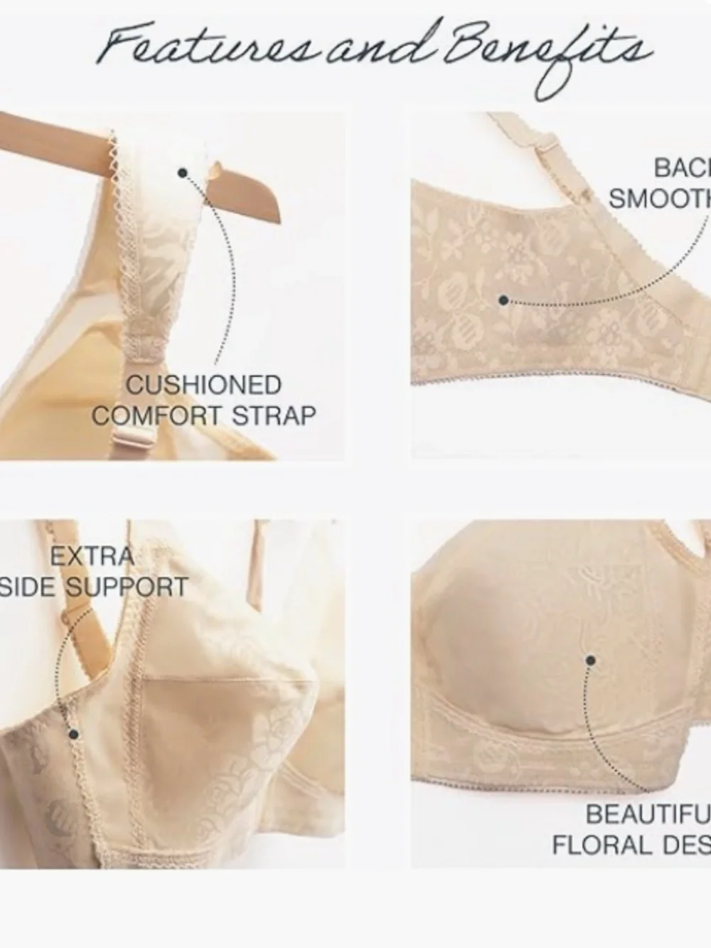 Playtex Women's 18 Hour Comfort Wireless Full Coverage Bra Toffee Sz 46DDD 11223